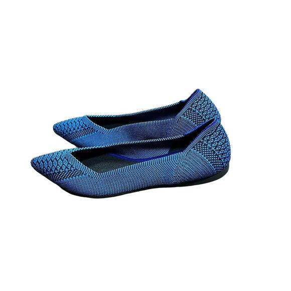 Rothy’s The Point Flat in Lapis Python Blue Rare Women’s Size 7‎ - Picture 5 of 9